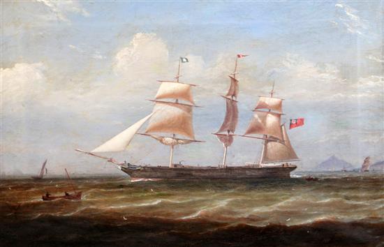 Attributed to Samuel Walters (1811-1882) A clipper ship of the John Willis & Sons Shipping Line, with pilot ship approaching 20 x 30in.